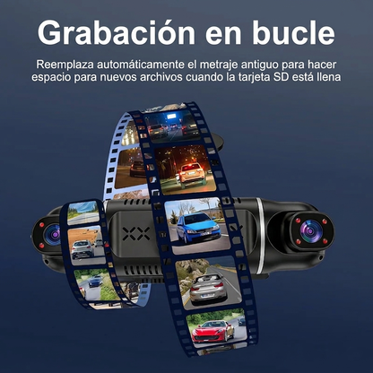 CAMQUIX 360° l Cámara de Vigilancia para Coche con 5 Canales Full HD y WiFi