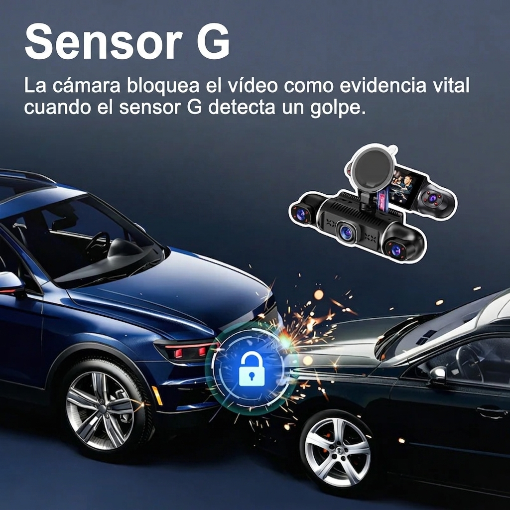 CAMQUIX 360° l Cámara de Vigilancia para Coche con 5 Canales Full HD y WiFi